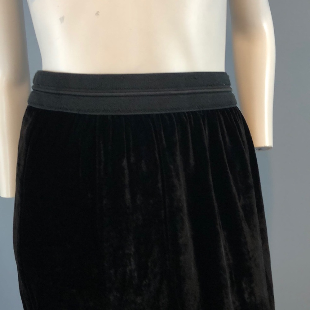 NWT Elie Tahari Black Velvet Skirt Sz LG - Picture 3 of 8